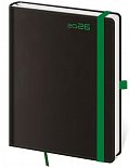 Diář 2026 denní A5 Black Green s poutkem