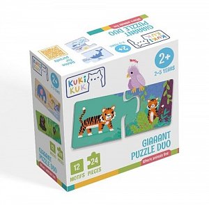 KukiKuk Giaaant Puzzle Duo Where Animals Live