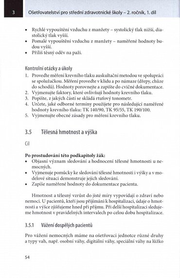 Náhled Ošetřovatelství pro střední zdravotnické školy 2. ročník - 1. díl