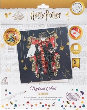 Crystal Art pohlednice - Harry Potter a Hedvika, 18x18cm