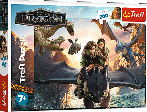 Puzzle Jak vycvičit draka: Bezzubka a přátelé 200 dílků