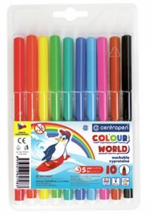 Centropen Fixy COLOUR WORLD 7550 trojboké, sada 10 barev