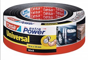 tesa opravná páska Extra Power Universal, 50 m x 50 mm, textilní, silně lepicí, černá