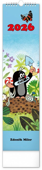 Kalendář 2026 nástěnný: Krteček - Krtko, 12 x 48 cm