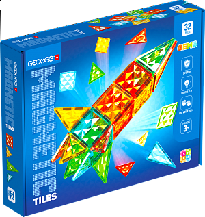 Geomag Magnetic Tiles Raketa 32 dílků