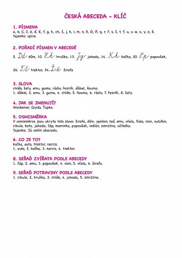 Náhled Český jazyk PE-XE-SO 1. Česká abeceda / Krabicová hra