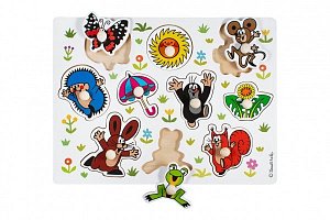 Dřevěné vkládací puzzle Krtek velké