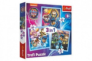 Puzzle Tlapková patrola: Mocní hrdinové 3v1 (20,36,50 dílků)