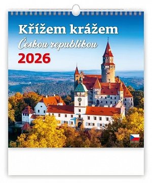 Kalendář nástěnný 2026 - Křížem krážem Českou republikou
