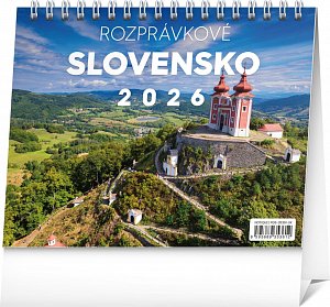 NOTIQUE Stolový kalendár Rozprávkové Slovensko 2026, 16,5 x 13 cm