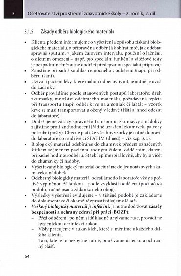 Náhled Ošetřovatelství pro střední zdravotnické školy 2. ročník - 2. díl