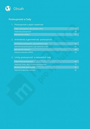 Náhled Matika pro spolužáky: Posloupnosti a řady - Učebnice