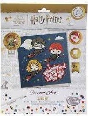 Crystal Art pohlednice - Harry Potter Flying High, 18x18cm