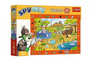 Puzzle s hledáním obrázků Spy Guy: Safari 24 dílků