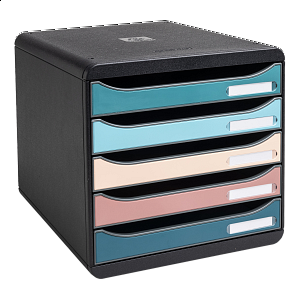 Exacompta zásuvkový box Skandi velký, A4 maxi, 5 zásuvek, PS