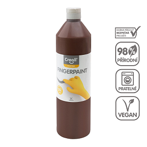 Creall prstová barva, 750 ml, hnědá