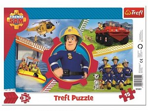 Trefl Puzzle Požárník Sam / 15 dílků