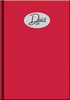 Denní diář 2026 - COLORS červený (A5)
