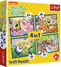Puzzle SpongeBobův život 4v1