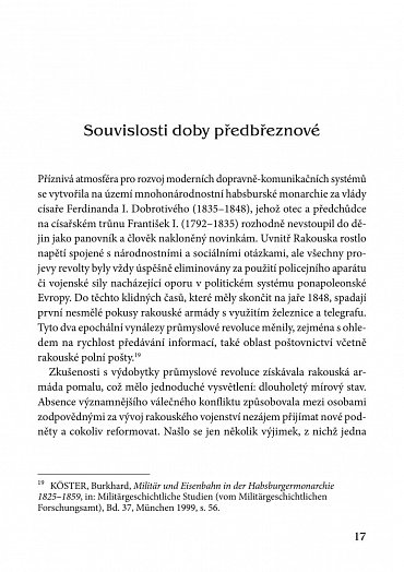 Náhled Železnice, pošta a telegraf rakouské armády v letech 1848-1914