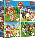 Puzzle 4v1 Tlapková patrola/Paw Patrol 18,5x16cm v krabici 20x20x5cm
