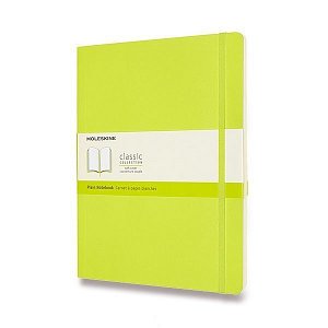 Zápisník Moleskine - měkké desky, XL, čistý - limetka