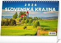 NOTIQUE Stolový kalendár Slovenská krajina 2026, 23,1 x 14,5 cm