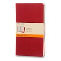 Sešity Moleskine Cahier, L, linkované, 3 ks - červený