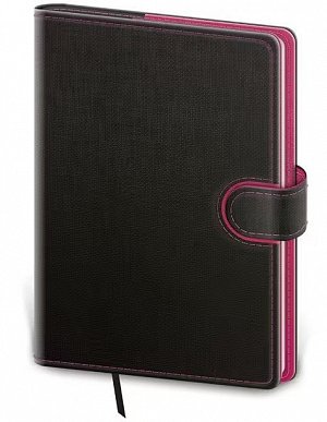Diář 2026 denní A5 Flip - antracit/magenta