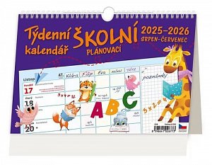 Kalendář stolní 2026 - Týdenní ŠKOLNÍ plánovací