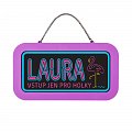 Neonová cedulka se jménem - Laura