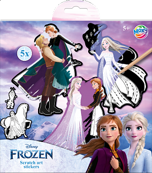 Vyškrabávací obrázky Ledové království - samolepky 5 ks