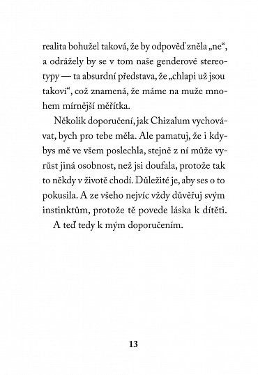 Náhled Milá Ijeawele aneb Feministický manifest v patnácti doporučeních