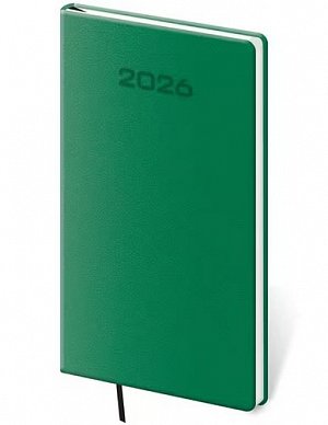 Diář 2026 týdenní kapesní A5 Soft - zelená
