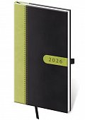 Diář 2026 týdenní kapesní Bora - černo/zelená