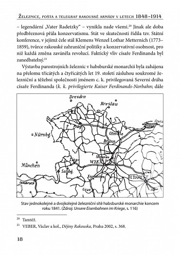 Náhled Železnice, pošta a telegraf rakouské armády v letech 1848-1914