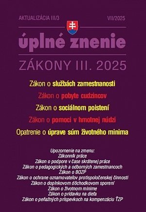 Aktualizácia III/3 2025 Zamestnanosť a pobyt cudzincov