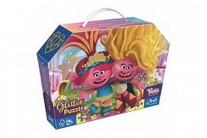 Puzzle Glitter Trollové 3/70 dílků, třpy