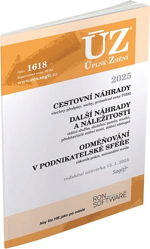 ÚZ 1618 Cestovní náhrady, Odměňování v podnikatelské sféře, 2025
