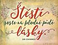 Magnet na lednici - Štěstí roste na plodné půdě lásky