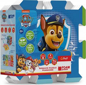 Pěnové puzzle Tlapková patrola/Paw Patrol 32x32x1cm 8ks ve fólii 0m+