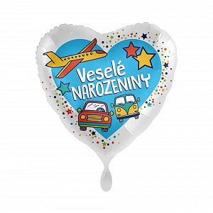 Balónek fóliový Veselé narozeniny doprava