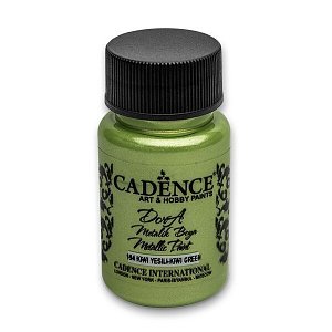 Metalická akrylová barva Cadence Dora Metalic - světle zelená / 50 ml