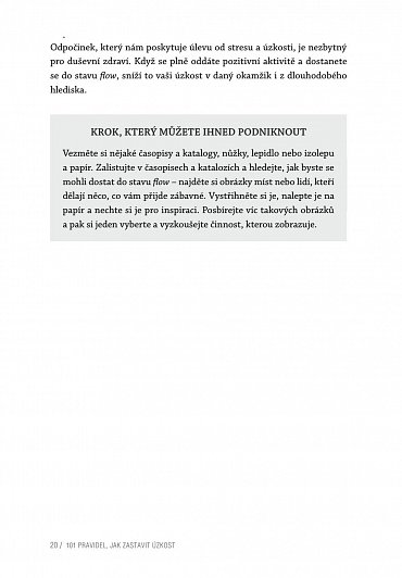 Náhled 101 pravidel, jak zastavit úzkost - Získejte znovu kontrolu nad životem, který chcete žít