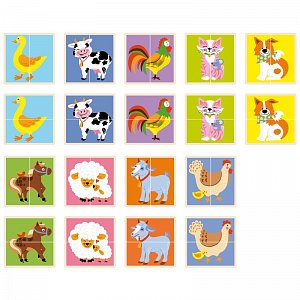 BABU Puzzle a Pexeso - Zvířátka z farmy