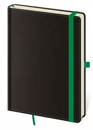 Zápisník Black Green linkovaný L
