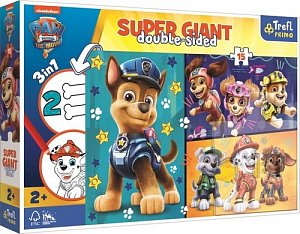 Trefl Puzzle Super giant Tlapková patrola Veselá parta 15 dílků - oboustranné