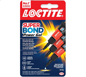 Henkel Loctite - Super Bond Power Gel Mini Trio, 3 x 1 g