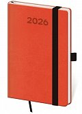 Diář 2026 týdenní kapesní Print Pop - oranžová
