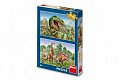 Puzzle Souboj dinosaurů 2 x 48 dílků